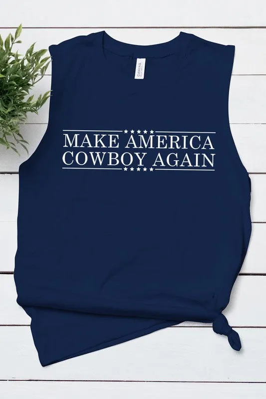 Make America Cowboy Again Muscle Tank