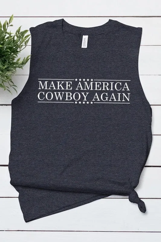 Make America Cowboy Again Muscle Tank