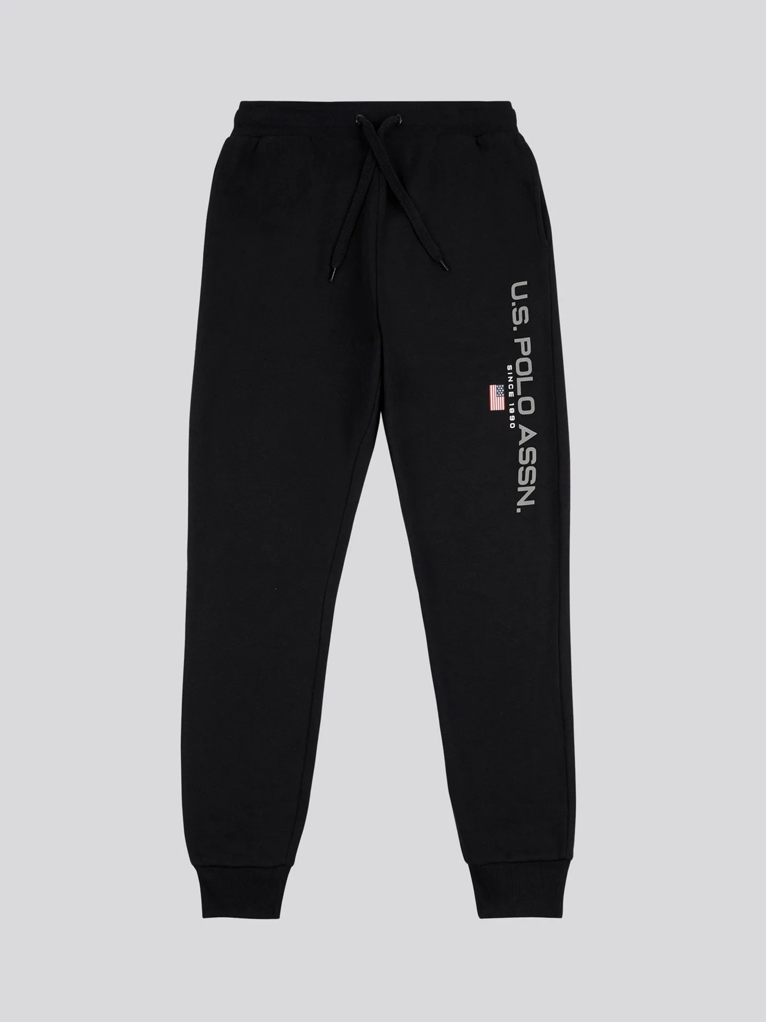 Mens Block Flag Graphic Joggers in Black
