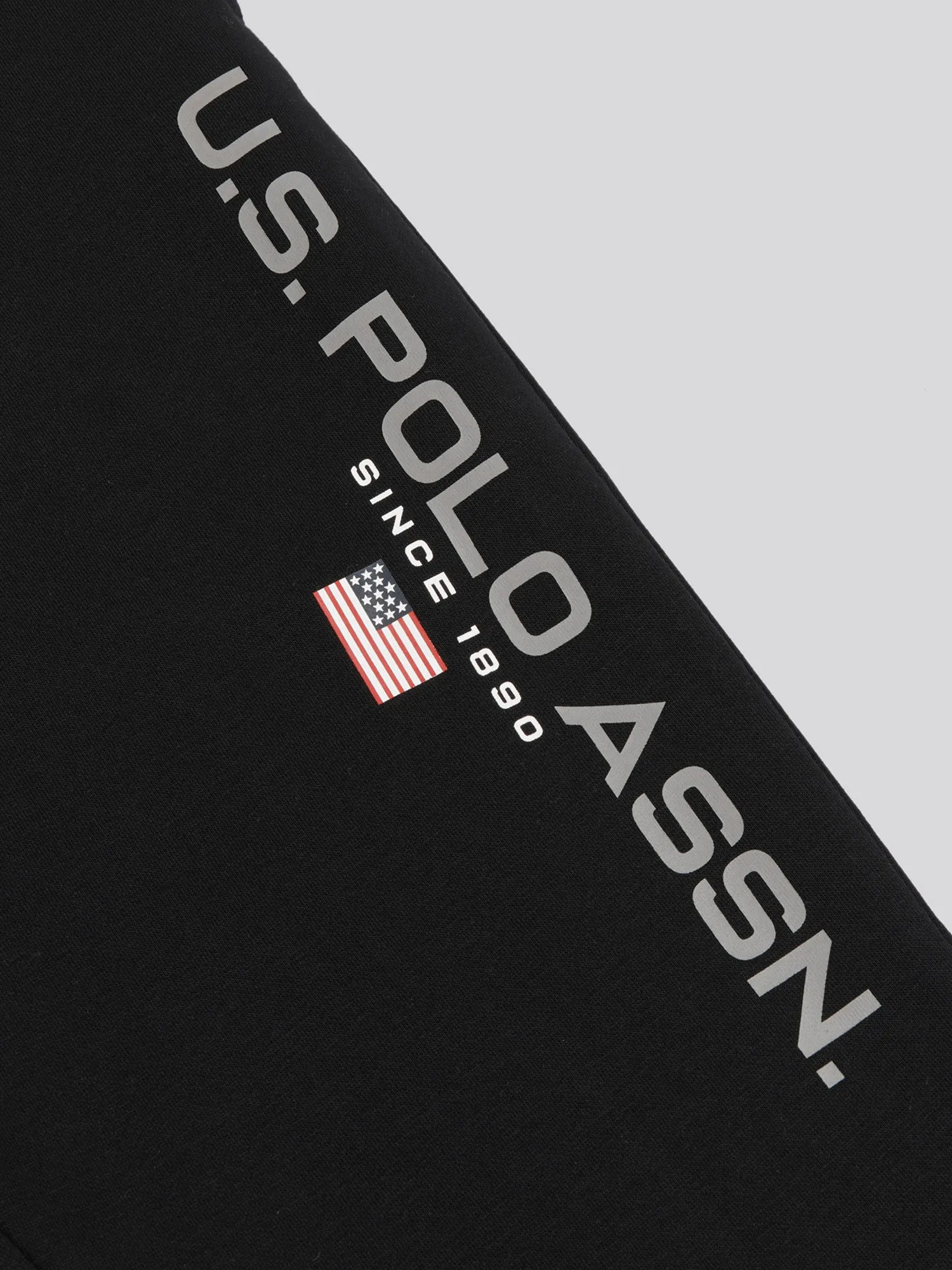 Mens Block Flag Graphic Joggers in Black