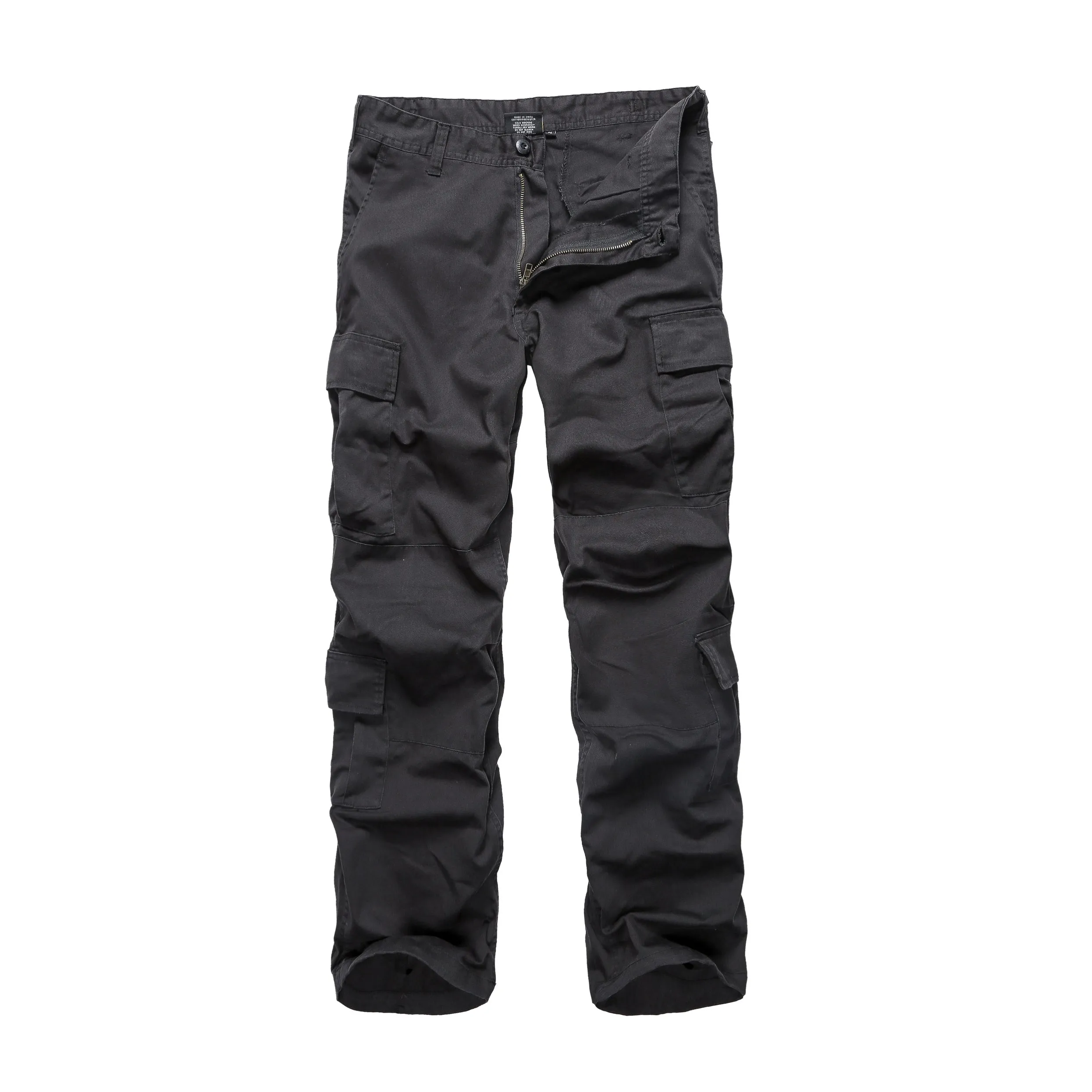 Mens Casual Paratrooper Camouflage Cargo Pants - Stone Washed
