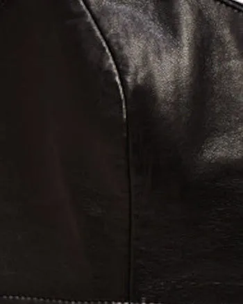 MERCURY RECYCLED LEATHER BRALETTE | Black