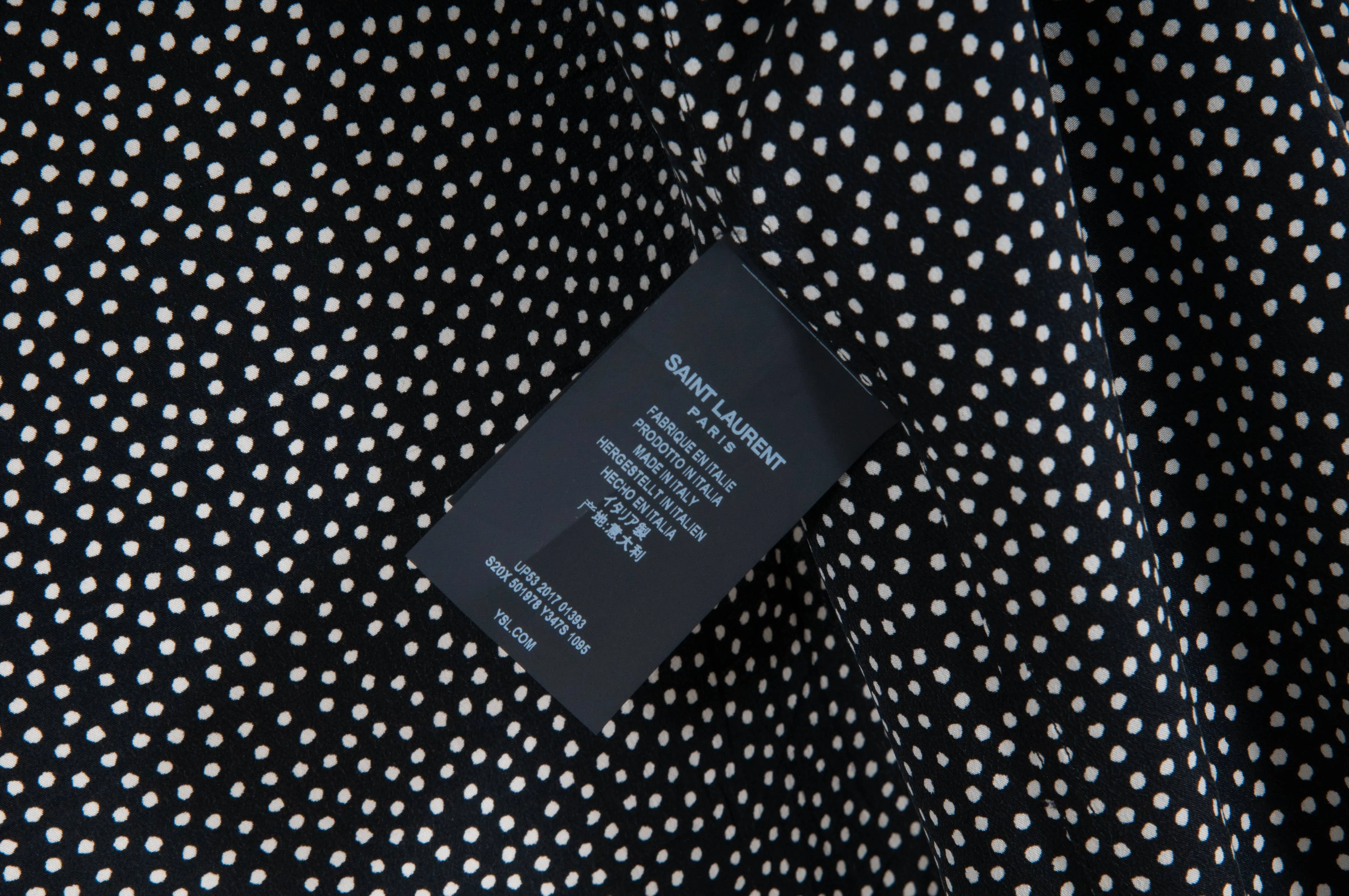 Micro Polka Dot Button Up Shirt