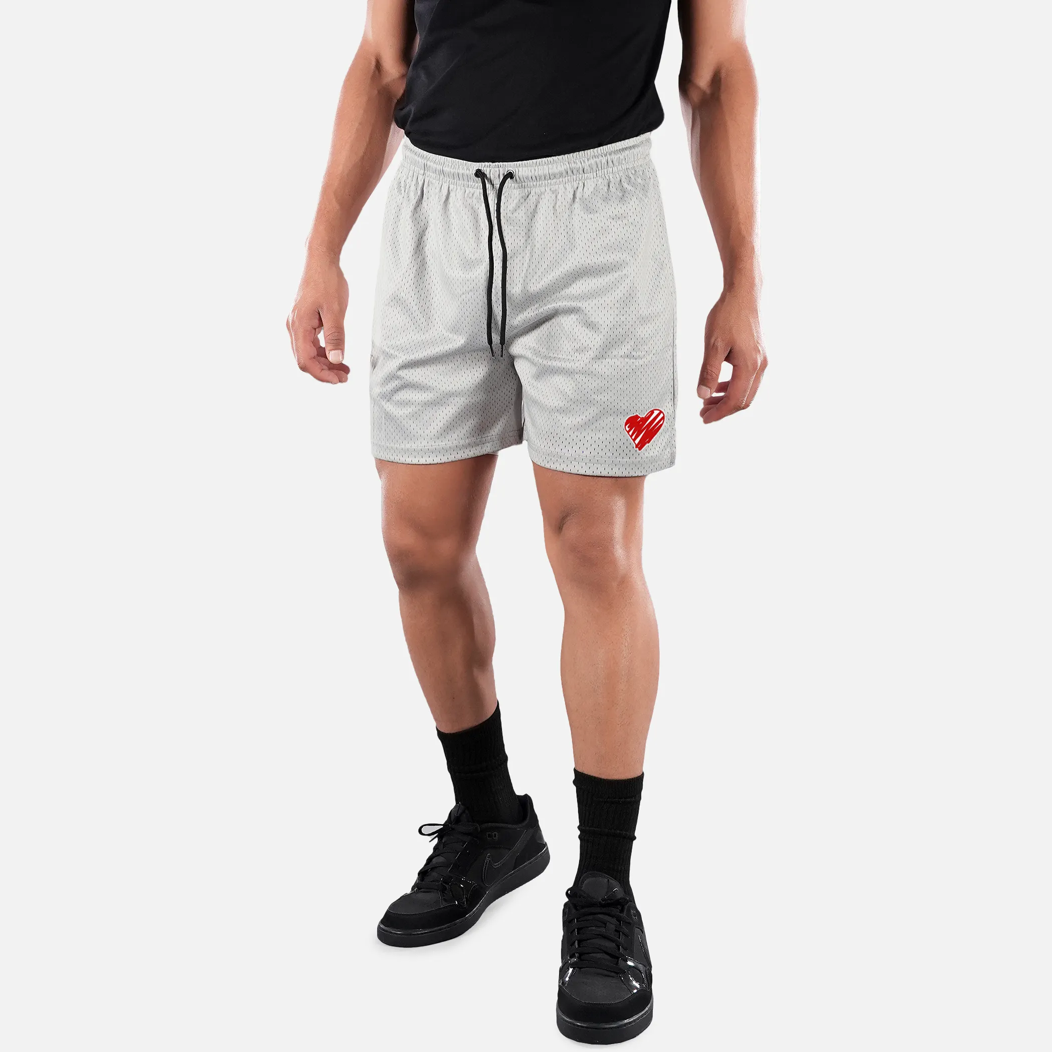 Momma Heart Patch Shorts - 7"