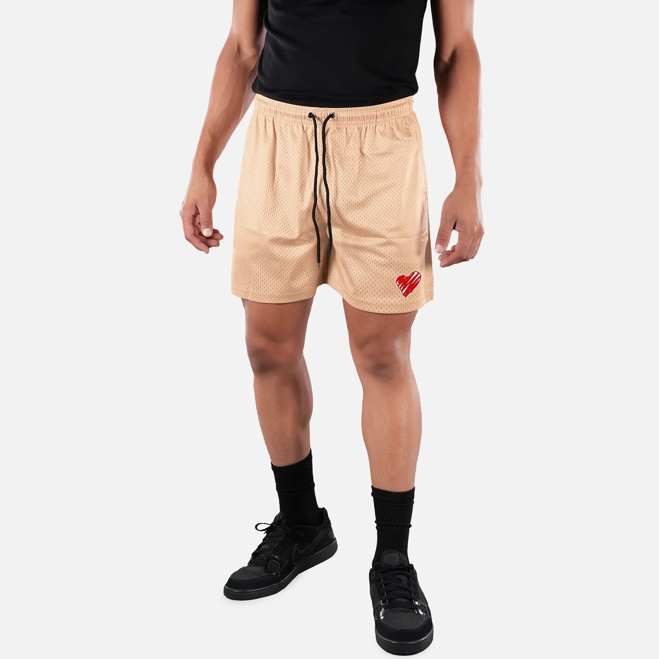Momma Heart Patch Shorts - 7"