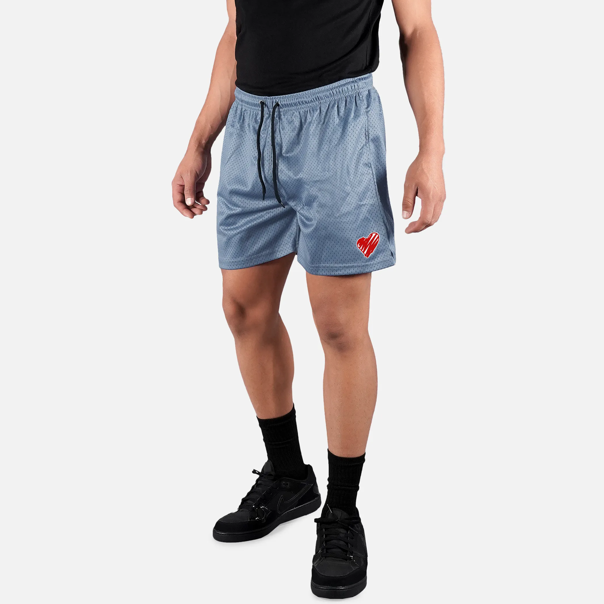 Momma Heart Patch Shorts - 7"