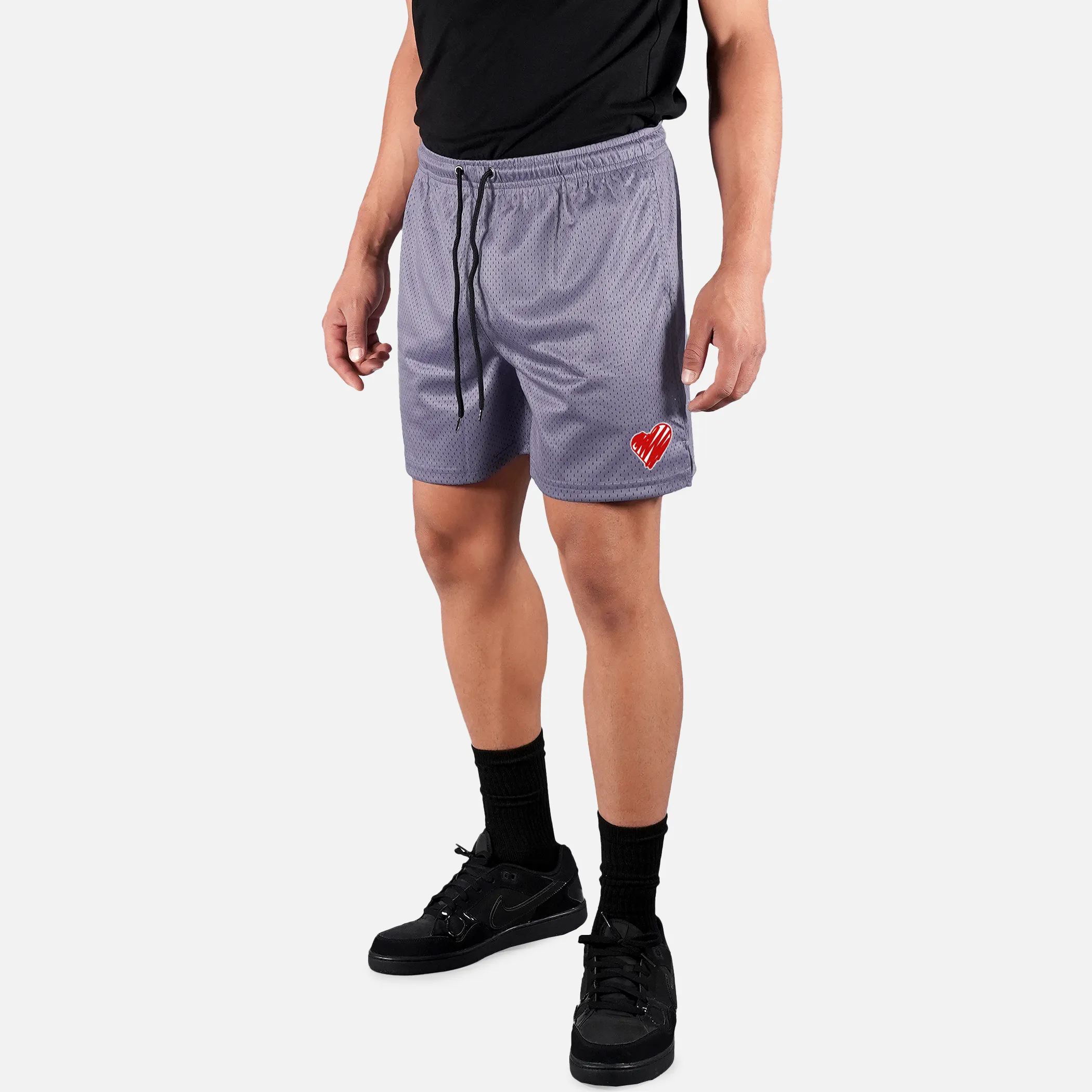 Momma Heart Patch Shorts - 7"