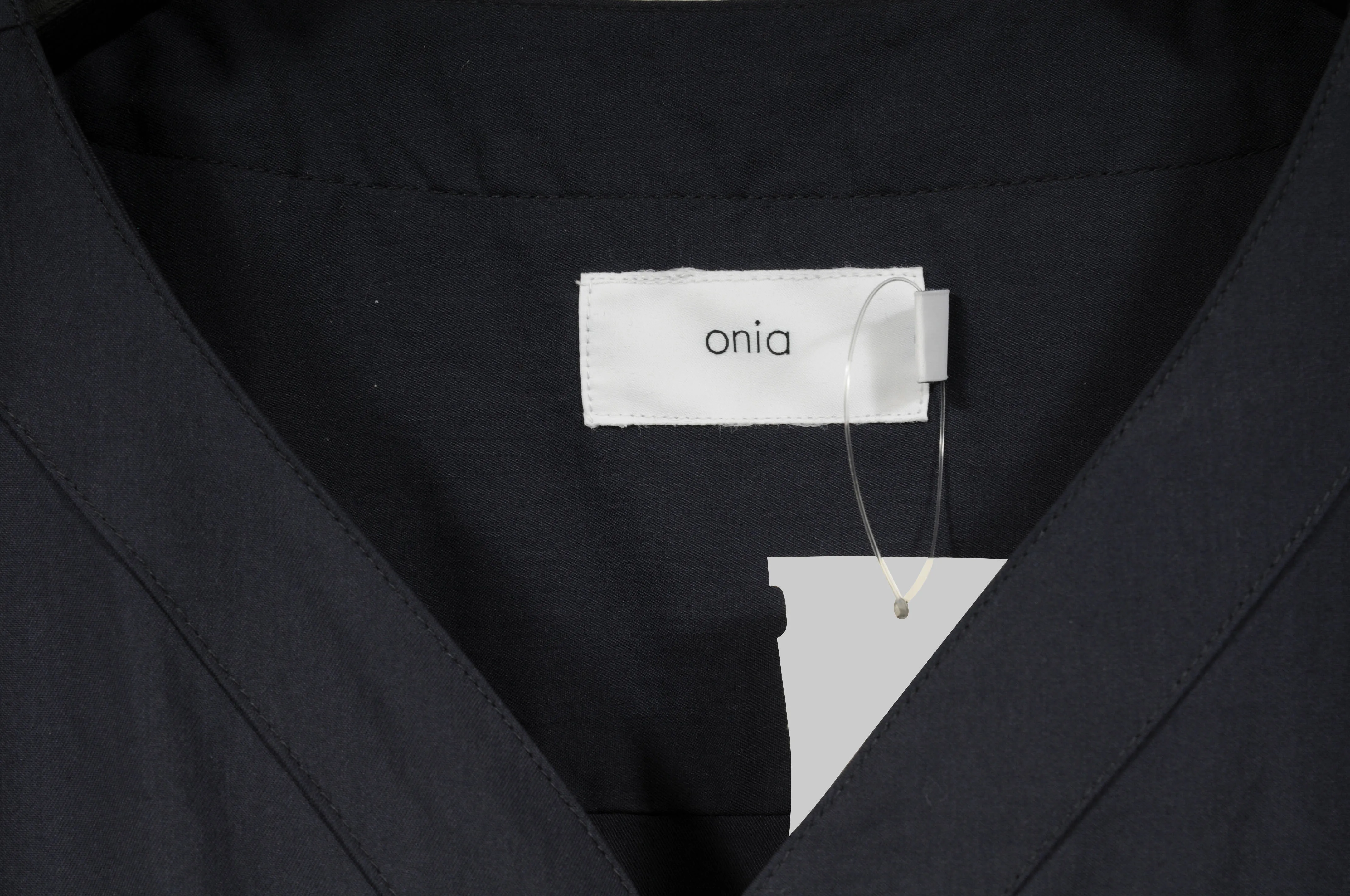 Navy Blue V Neck Pocket Button Down Shirt