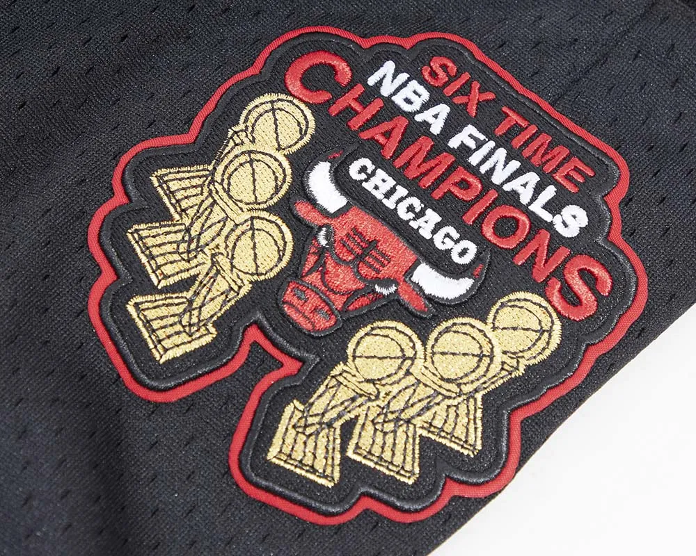 NBA CHICAGO BULLS LOGO MEN'S MESH SHORT (BLACK)
