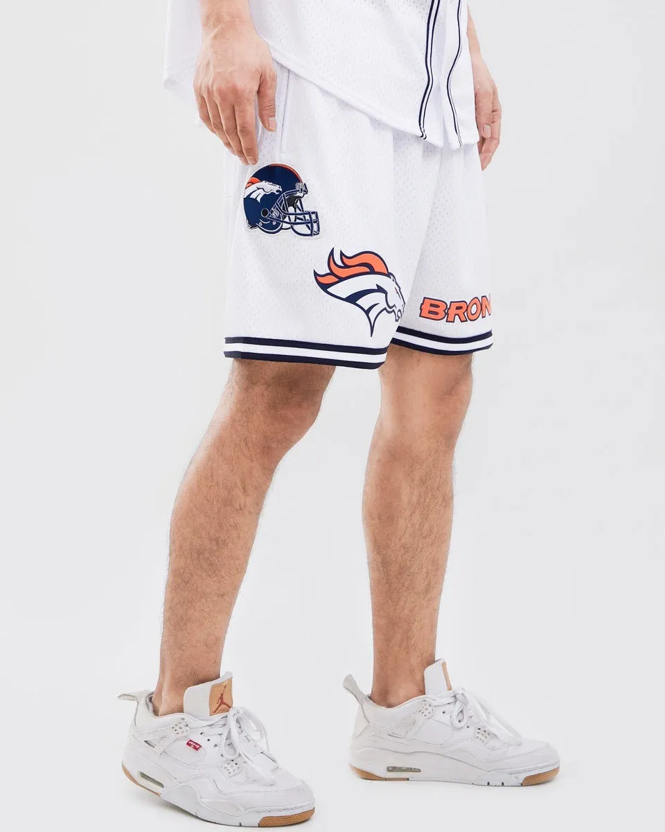 NFL DENVER BRONCOS LOGO MEN'S MESH SHORT (WHITE)