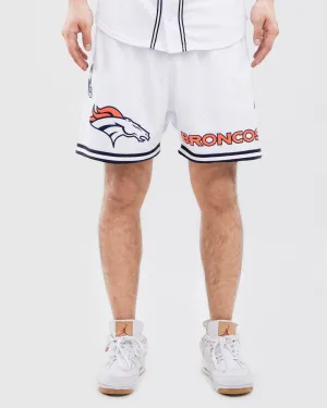 NFL DENVER BRONCOS LOGO MEN'S MESH SHORT (WHITE)