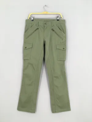 Nicole Japan Green Olive Cargo Pants Size 34x31