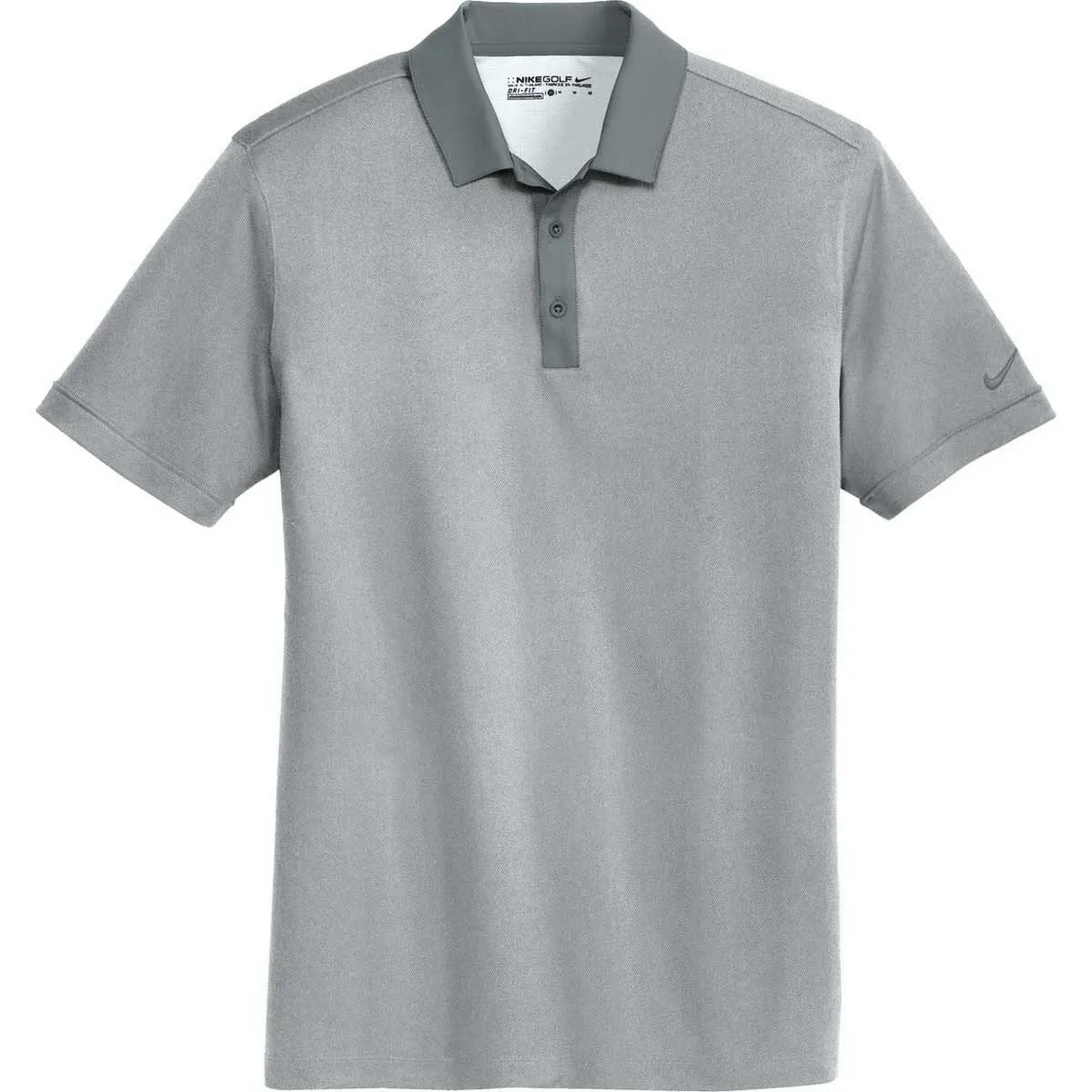 Nike Golf Men's Grey Heather Dri-FIT Pique Modern Fit Polo