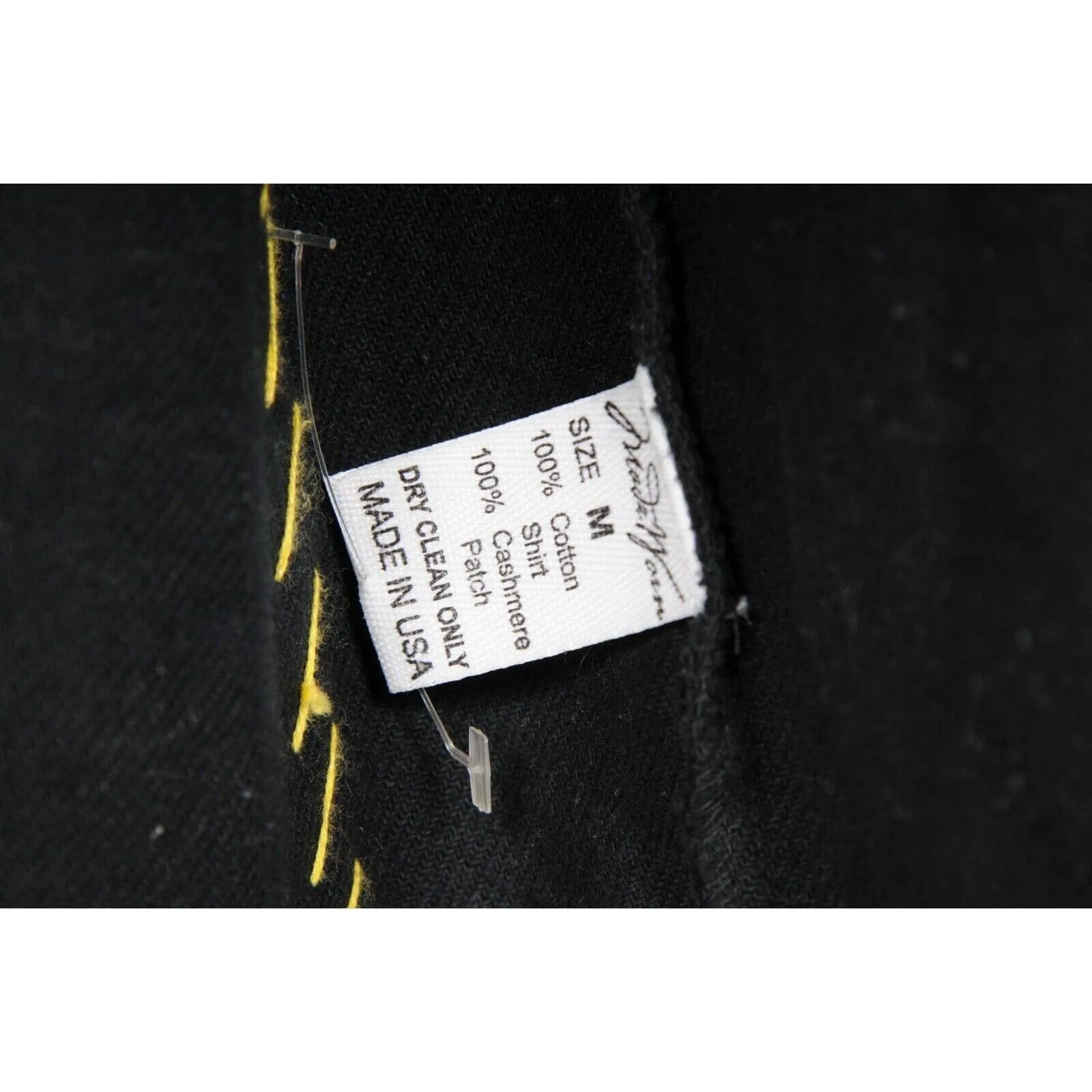 Nirvana Button Down Shirt Black Yellow Distressed Overshirt Jacket