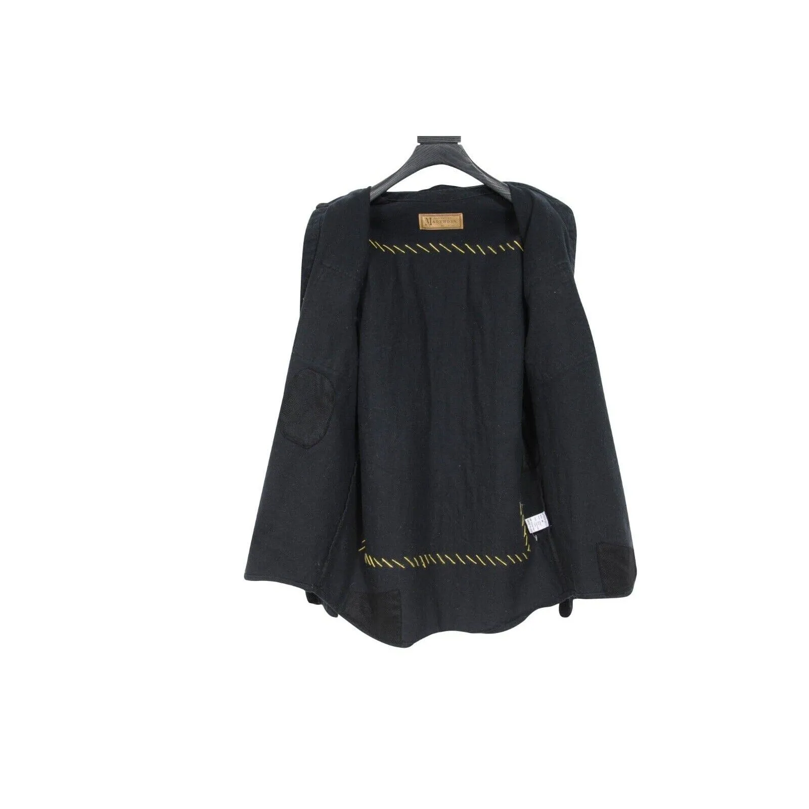 Nirvana Button Down Shirt Black Yellow Distressed Overshirt Jacket