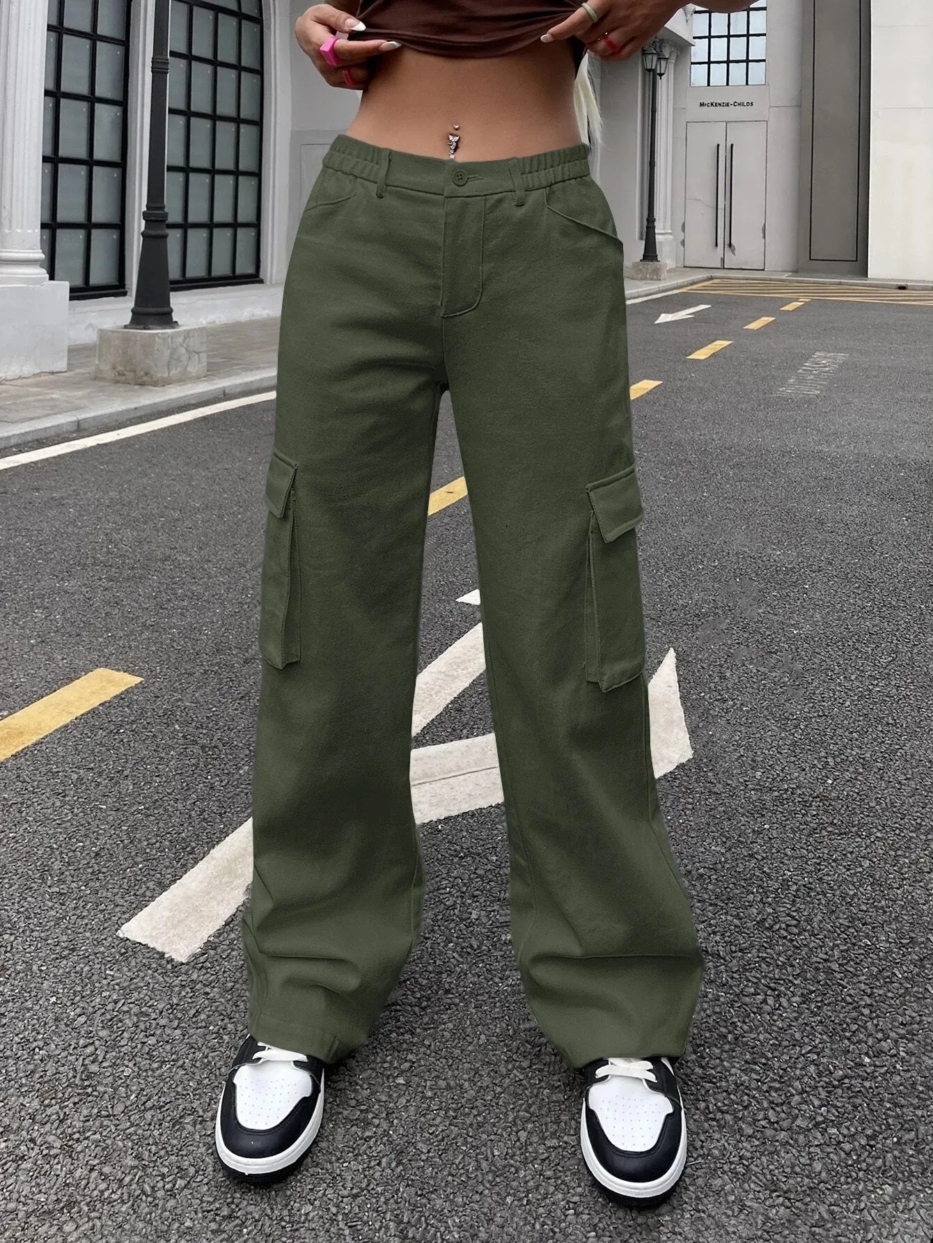 Non Stretch Flap Pocket Cargo Pants