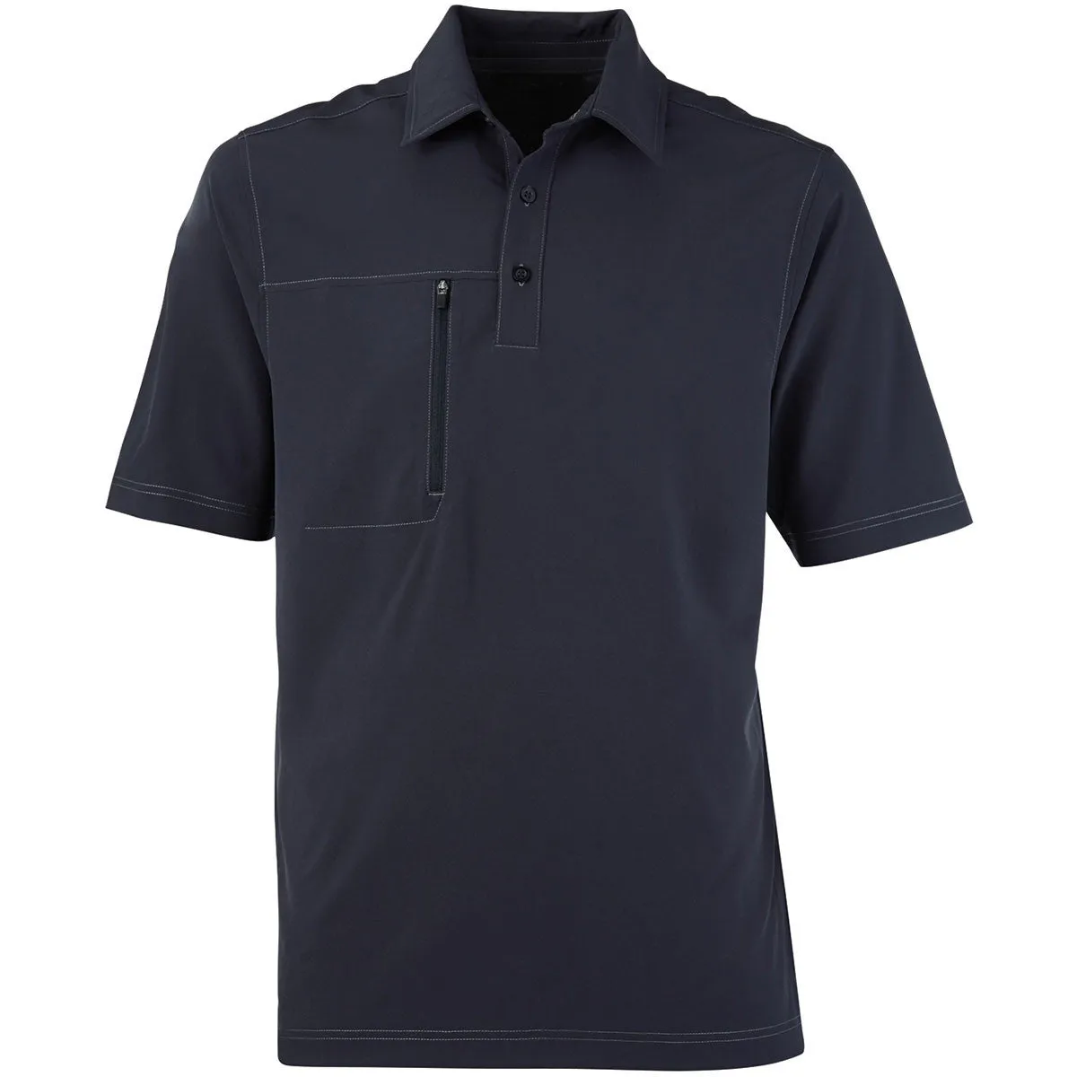 North End Men's Navy Excursion Crosscheck Performance Woven Polo