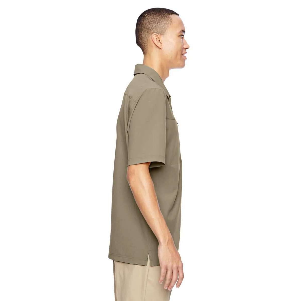 North End Men's Stone Excursion Crosscheck Performance Woven Polo