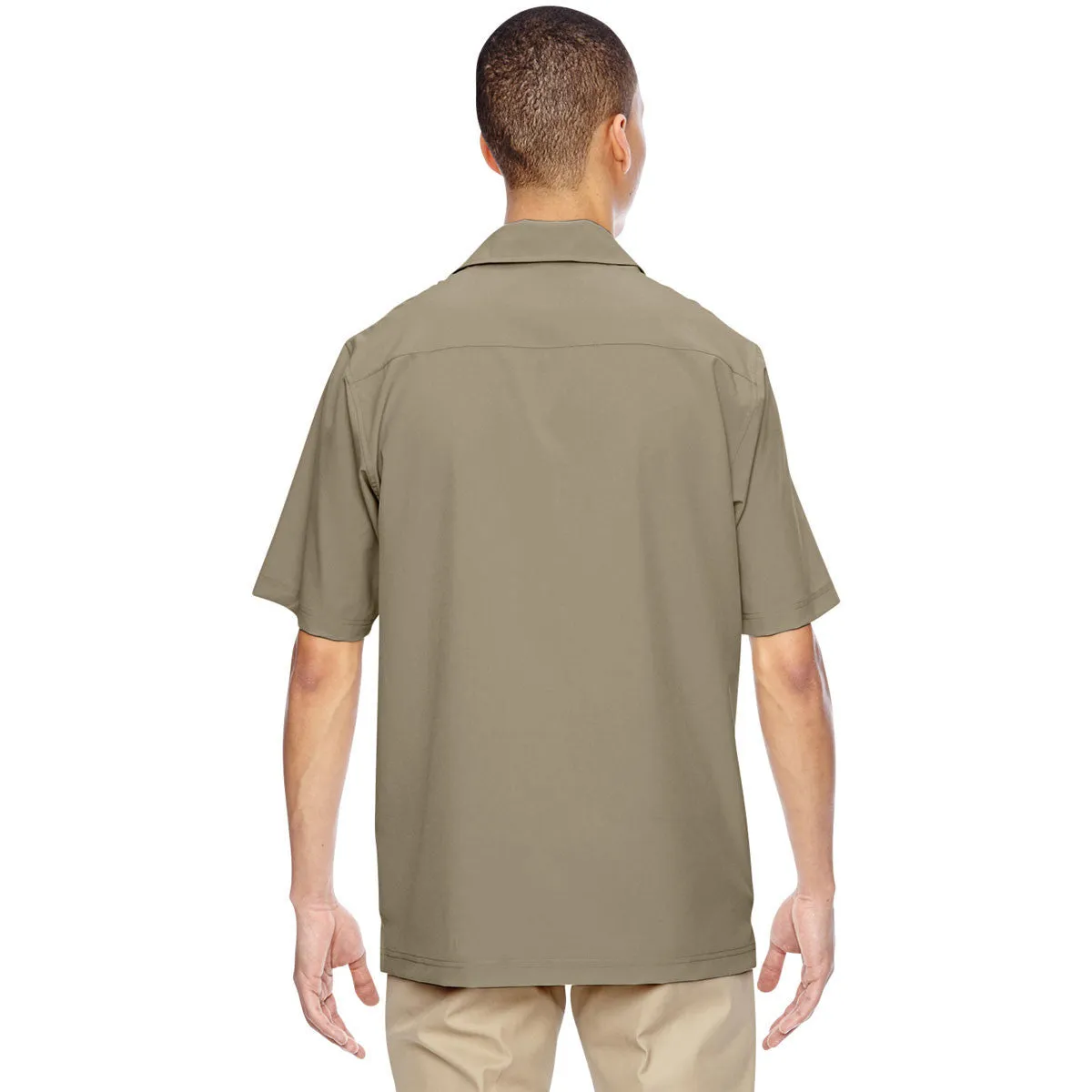 North End Men's Stone Excursion Crosscheck Performance Woven Polo
