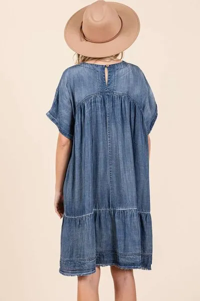 Oversized Tier Mini Dress