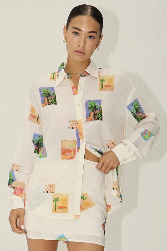 palm springs blouse - cream