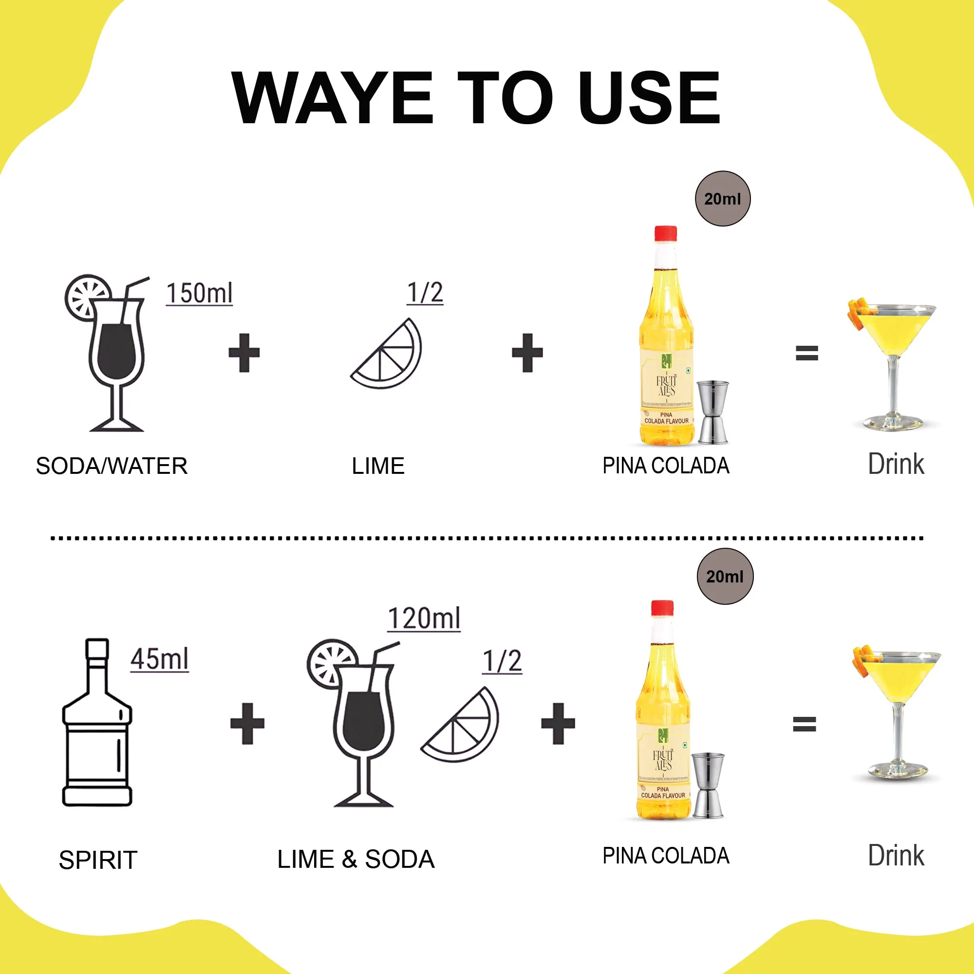 Pina Colada Mocktail Syrup 750ml