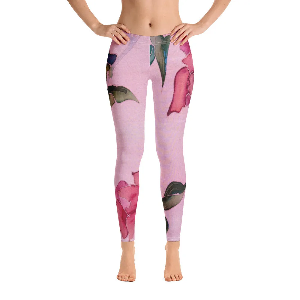 Pink Rose Leggings