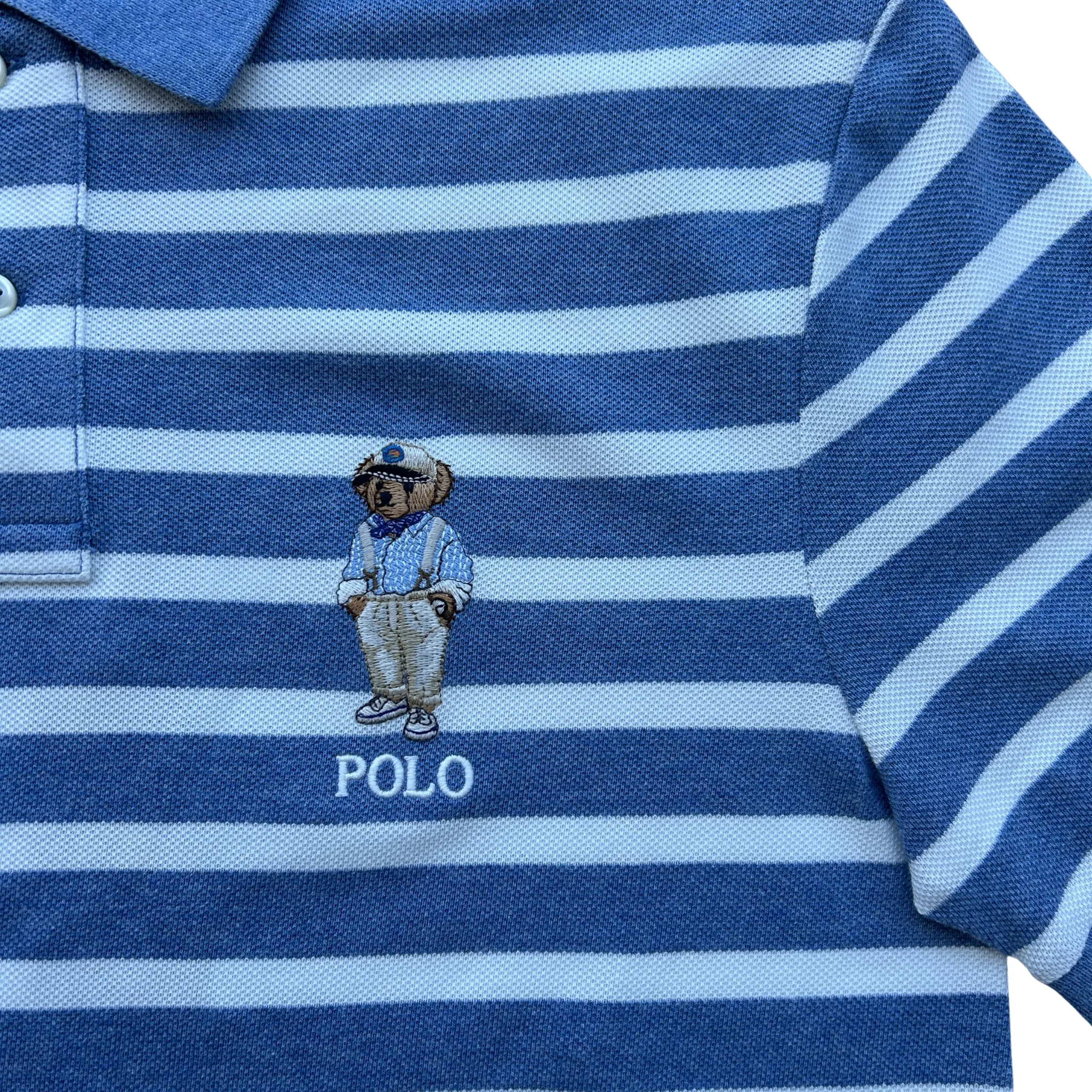Polo Ralph Lauren Striped Polo Shirt (White/Blue)