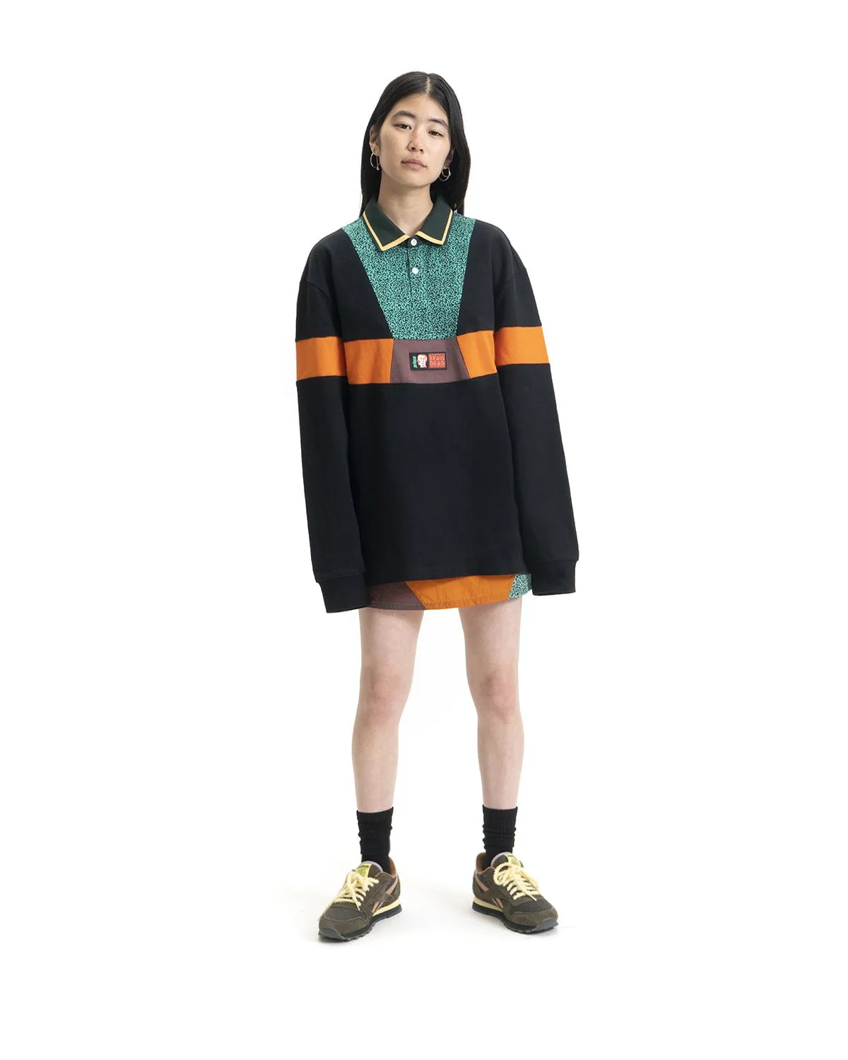 Prince x Brain Dead Invert Long Sleeve Rugby - Black