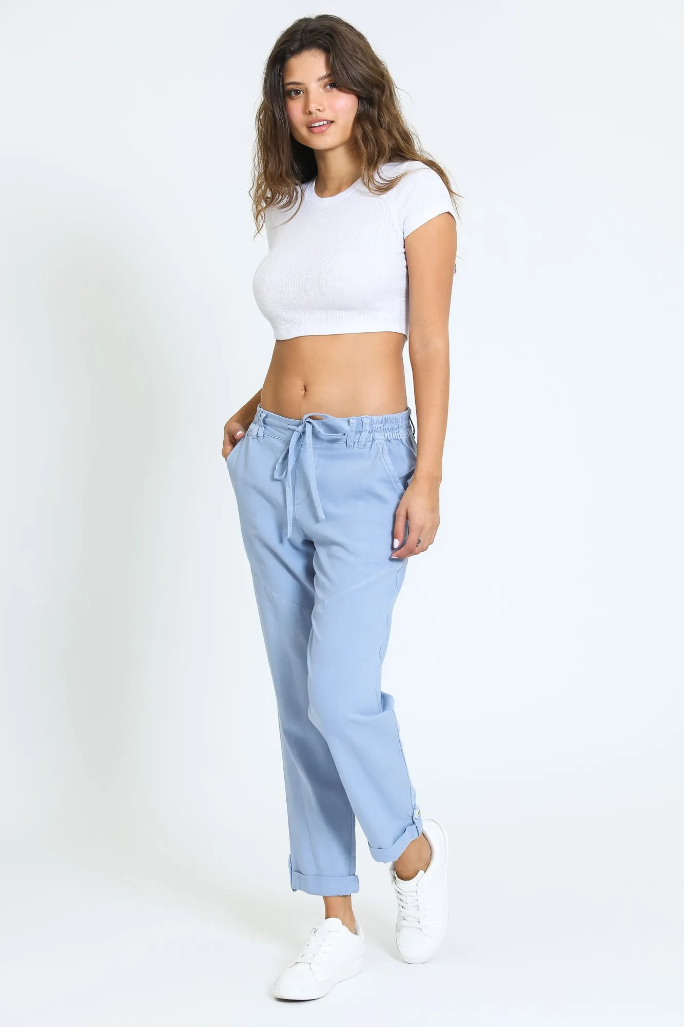 PULL ON CONVERTIBLE PANT - BLUE