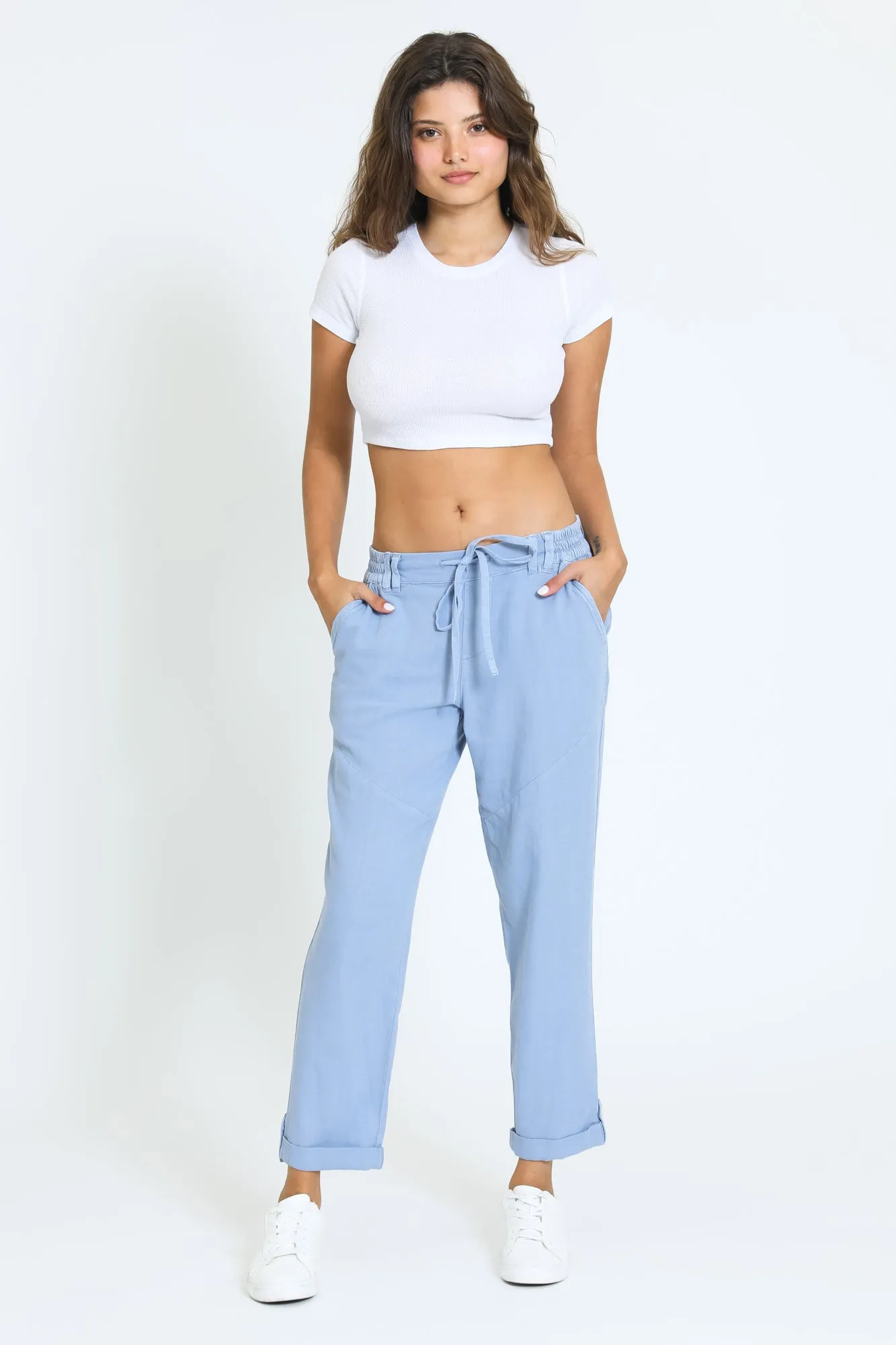 PULL ON CONVERTIBLE PANT - BLUE