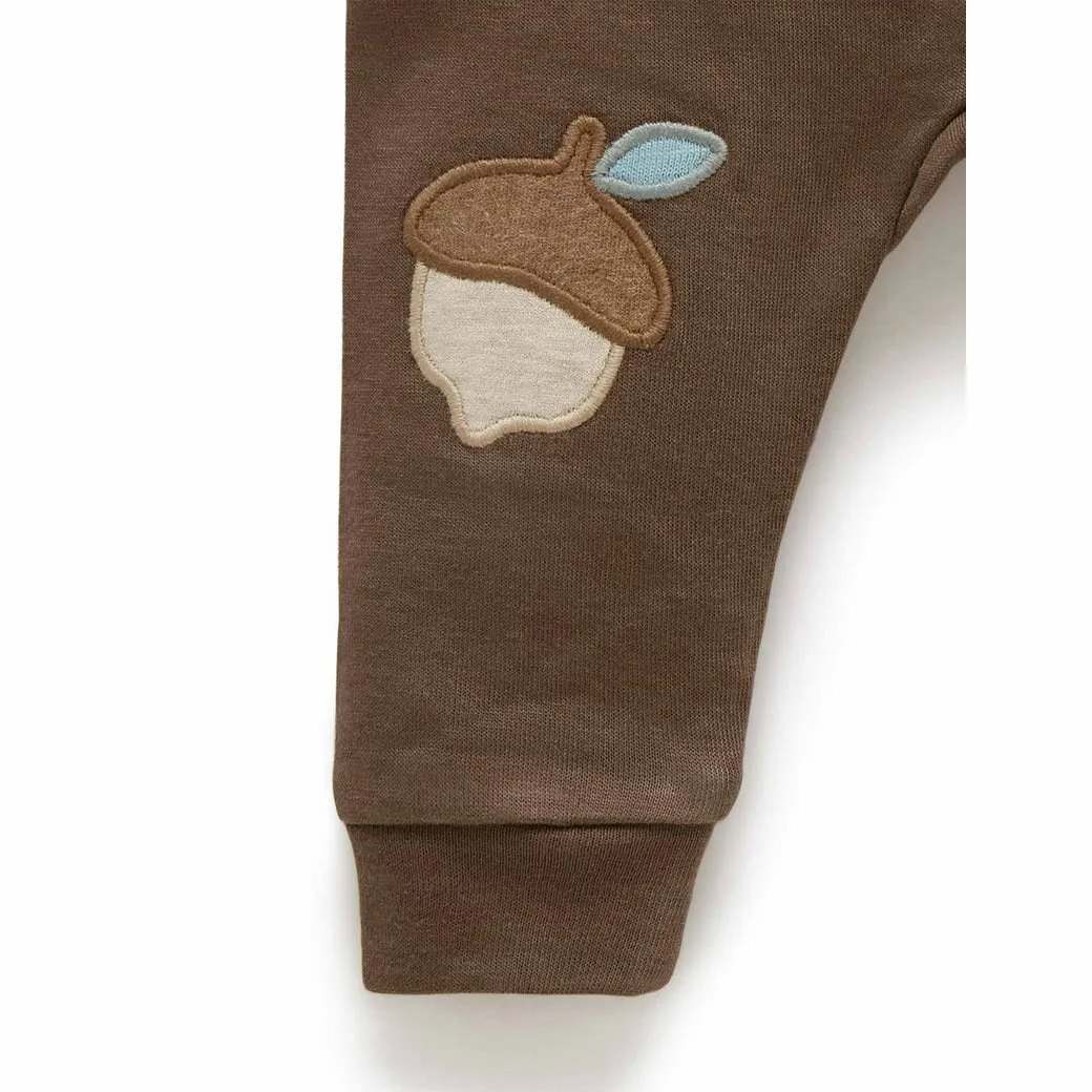 Purebaby Knee Patch Legging - Chocolate
