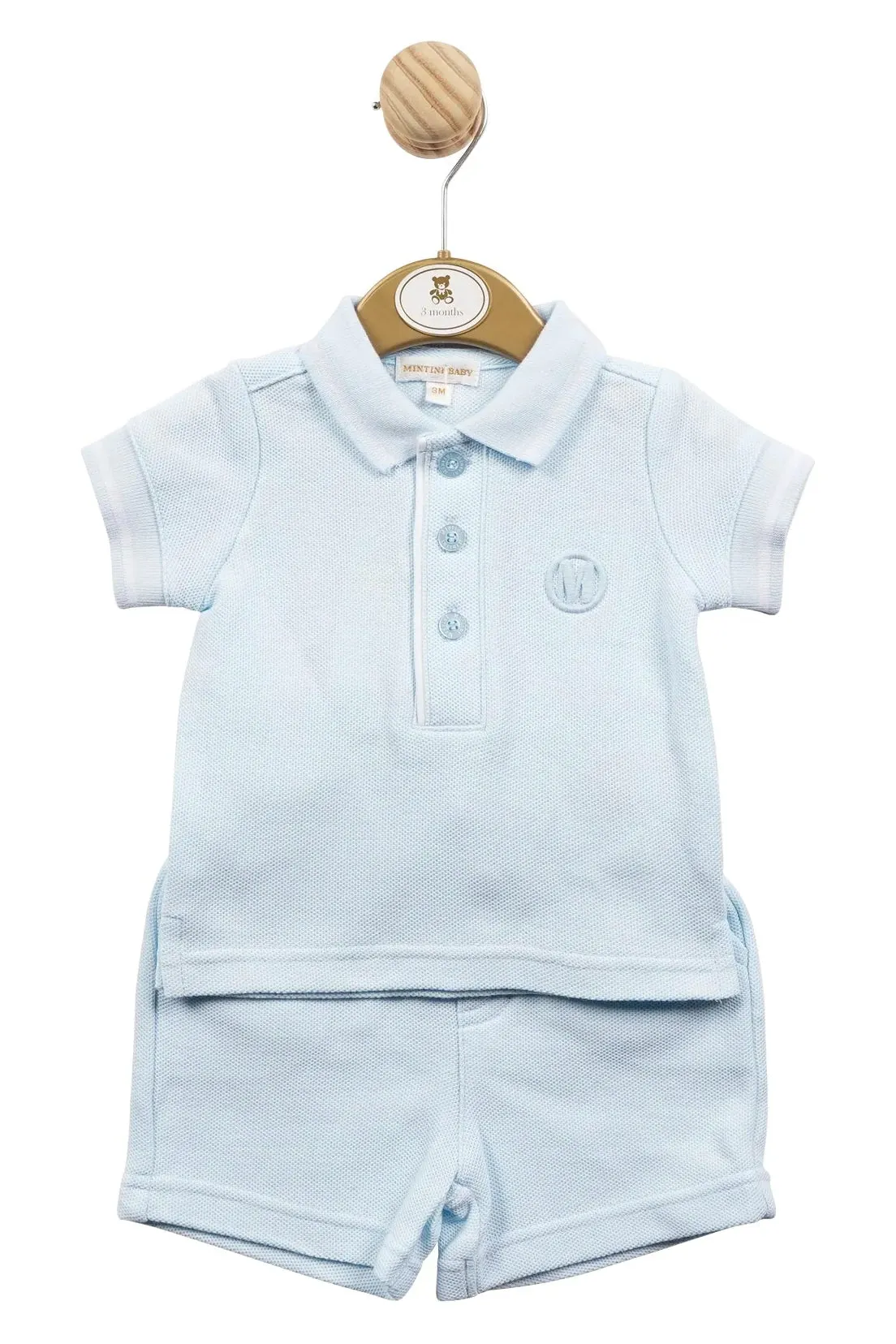 "Milo" Baby Blue Polo Shirt & Shorts