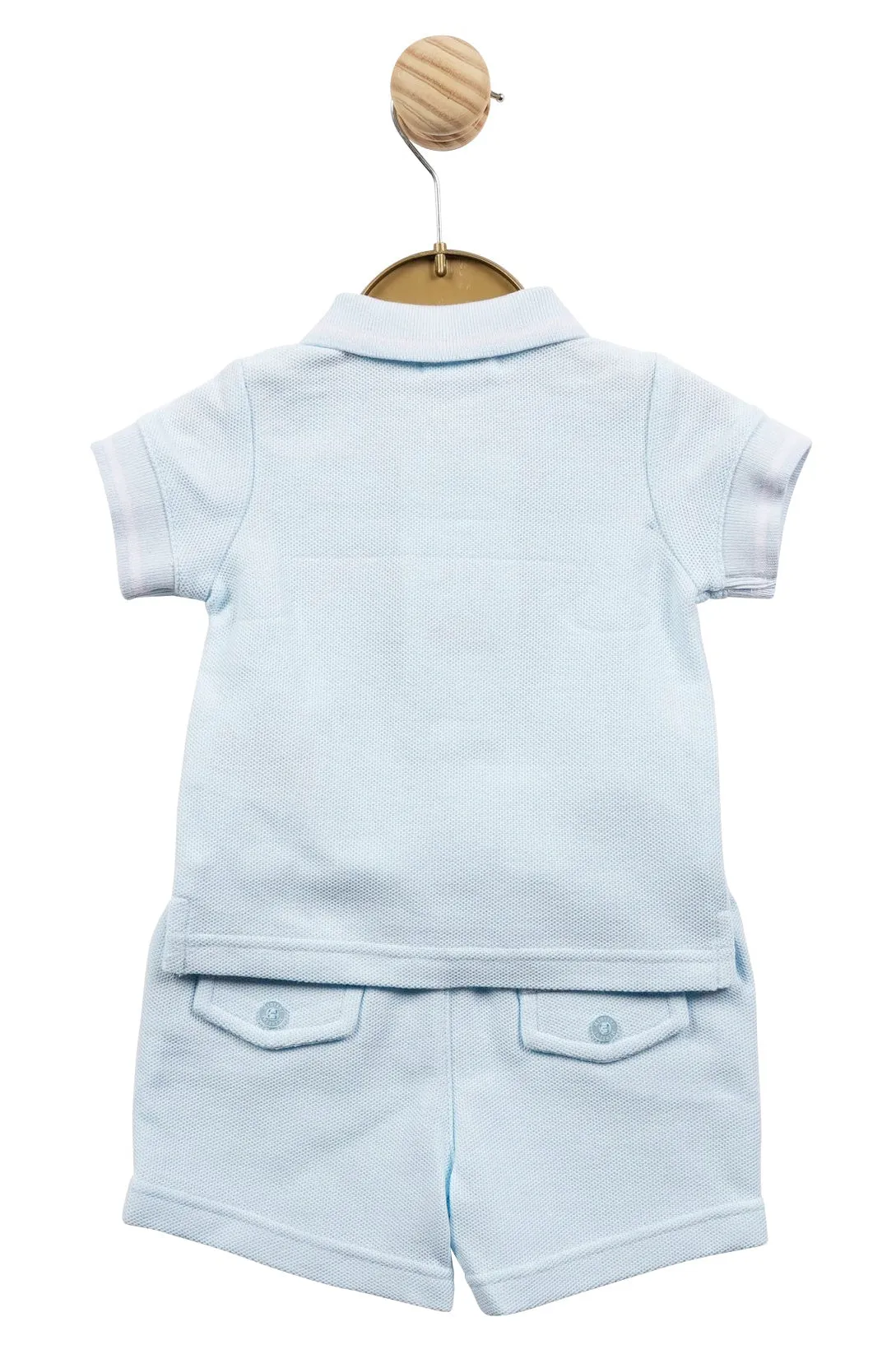 "Milo" Baby Blue Polo Shirt & Shorts
