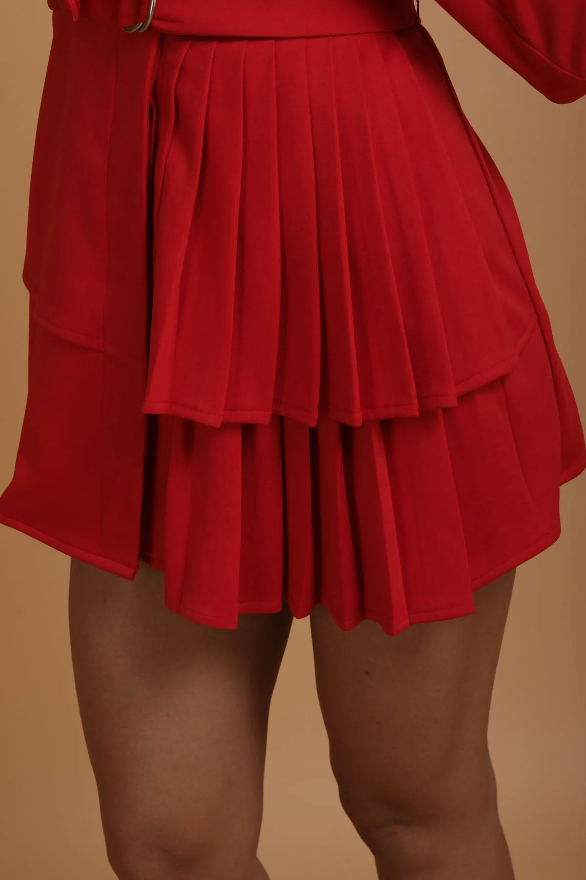Red Long Blazer Set