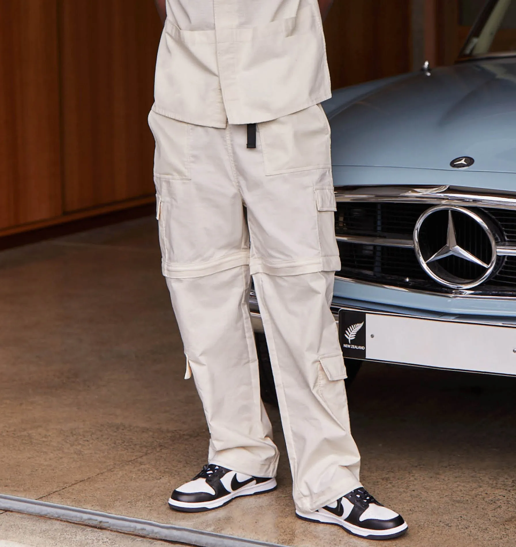 Reggie Convertible Cargo Pant - Off White