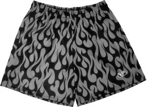 RF Mesh Flame Shorts - Black/Grey
