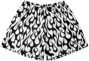 RF Mesh Flame Shorts - White/Black