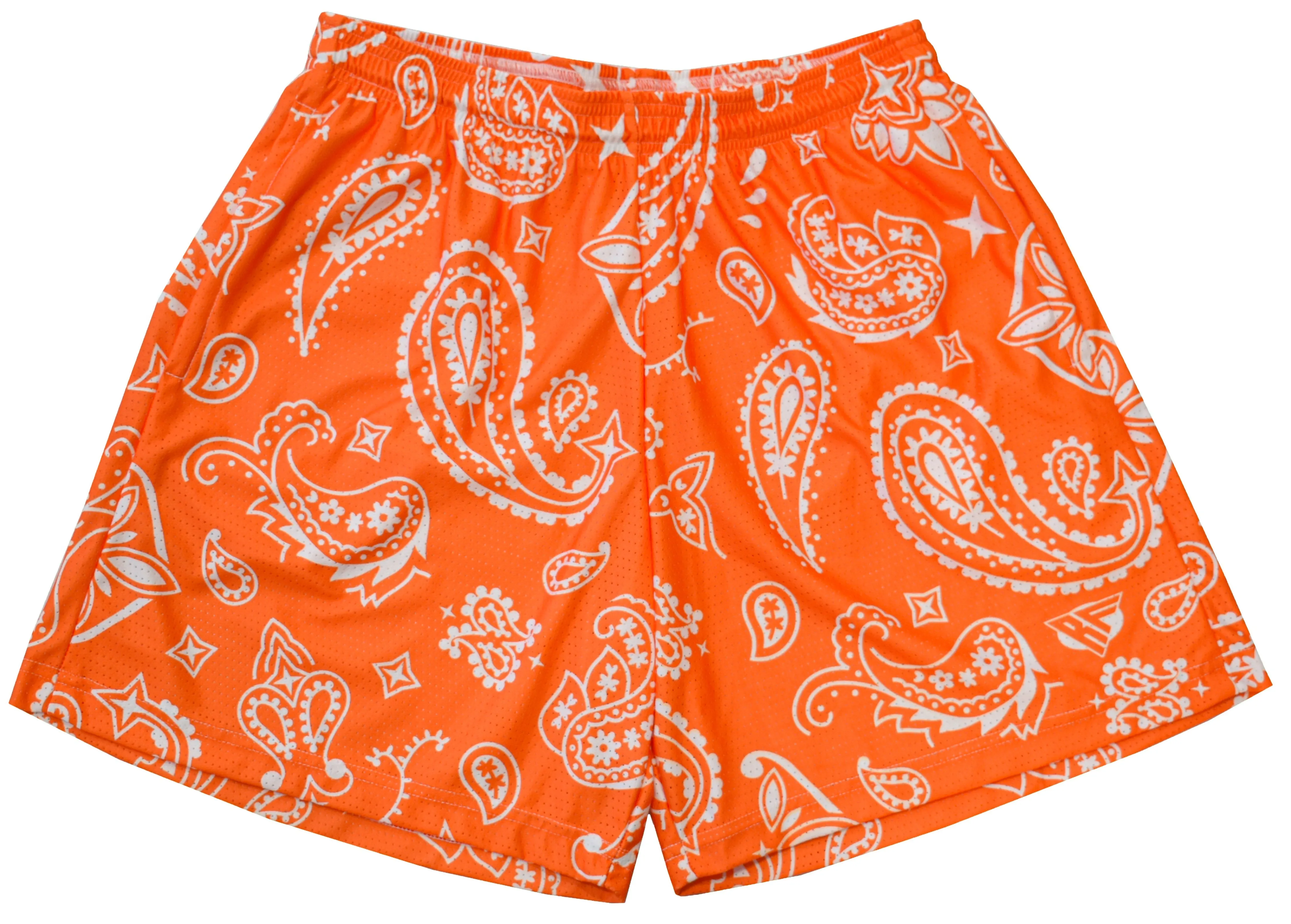 RF Mesh Summer Paisley Shorts - Orange