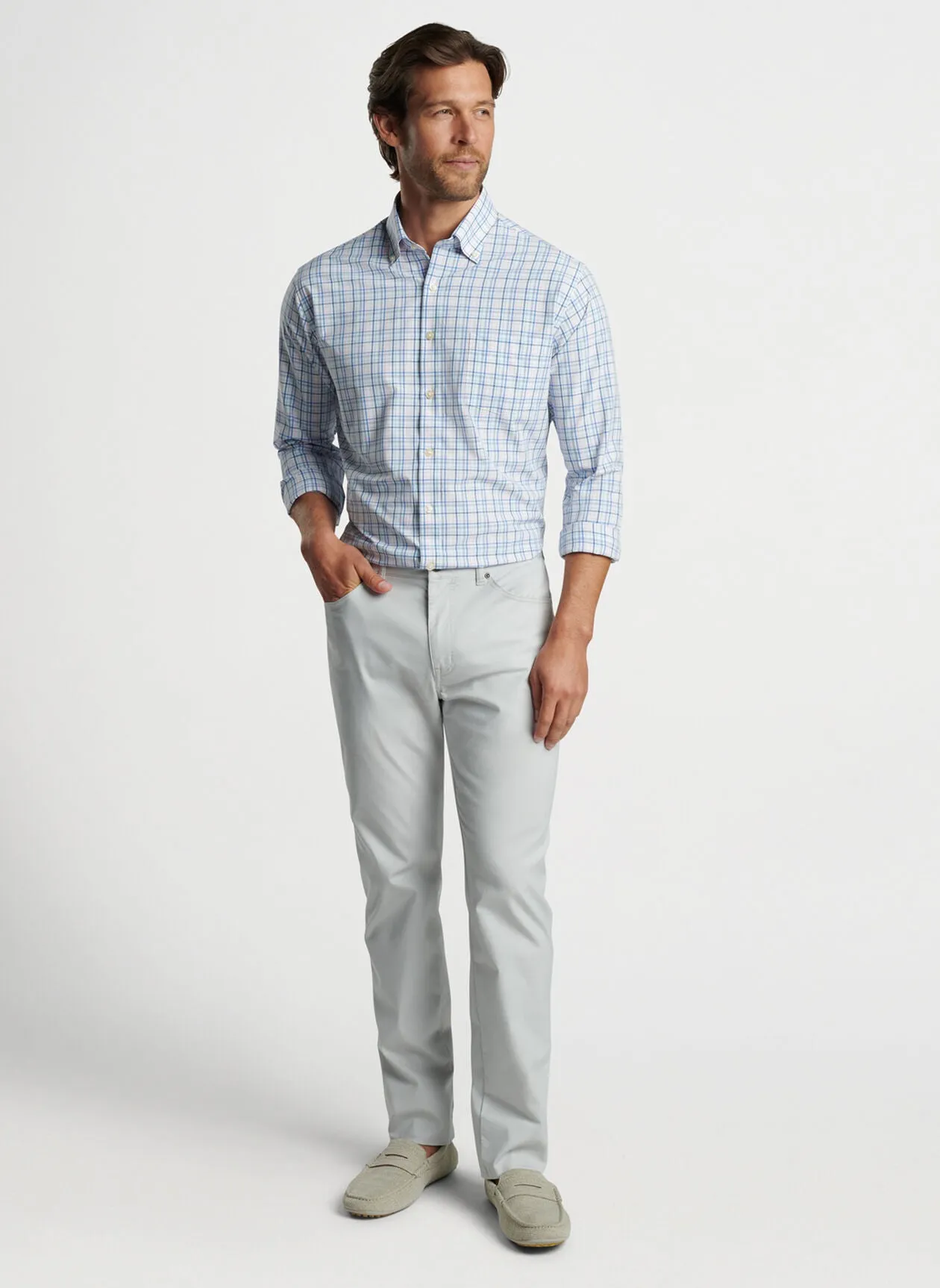 Roxbury Performance Poplin Sport Shirt - Maritime