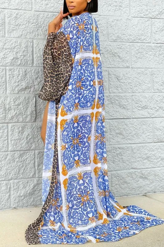 SA305 Long Kimono Swimsuit Set