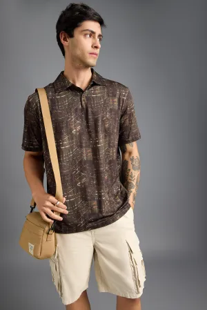 Safari Print Men's Polo T-Shirt