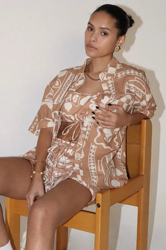 scandi blouse - tan