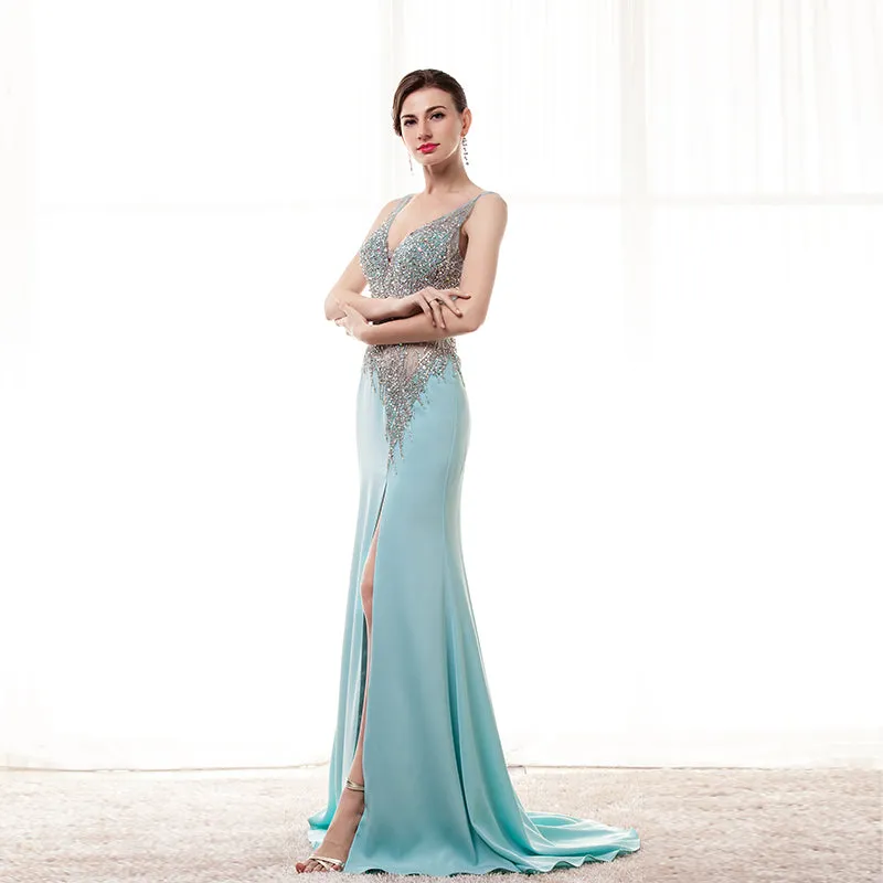 Sexy Backless Prom Robe Dresses