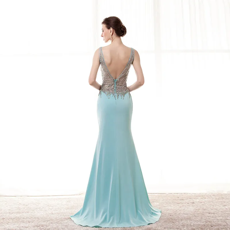 Sexy Backless Prom Robe Dresses