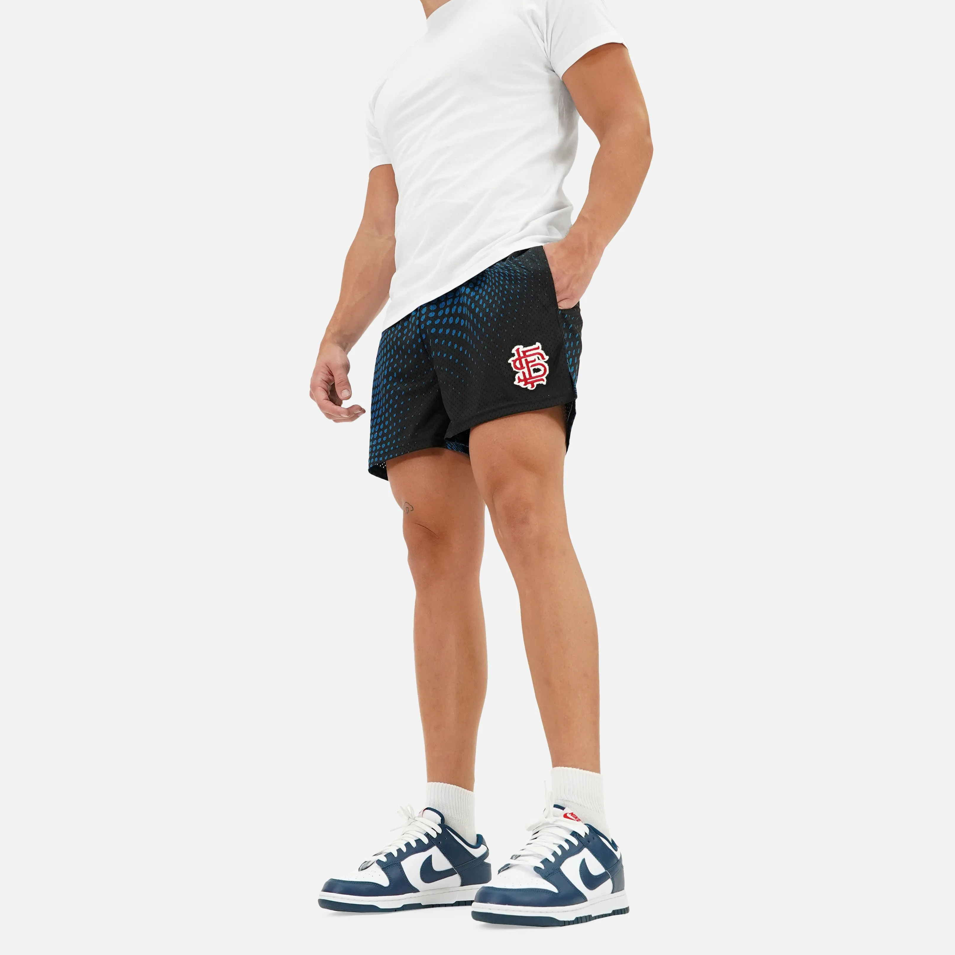 Shock Waves Blue Shorts - 5"