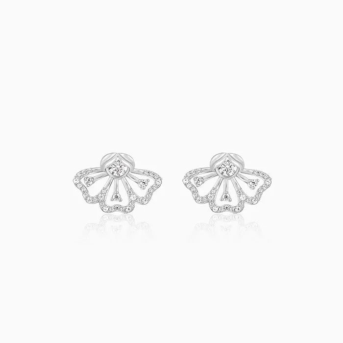 Silver Eyebright Convertible Earrings