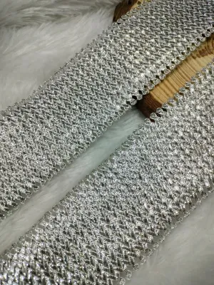 Silver Fancy Embroidery Trim