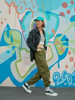 Solid Colored Cargo Jogger