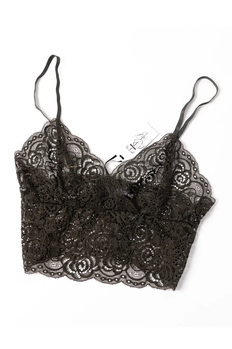 Strappy Black Lace Bralette